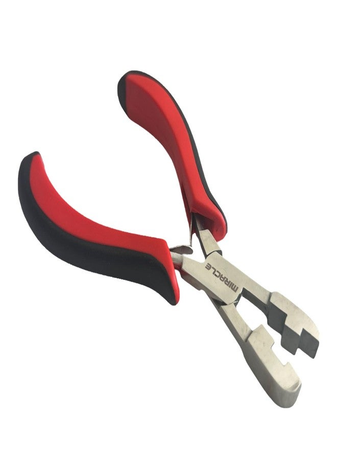 MIRACLE K-Tip Hair Extension Bond Crusher Pliers for Removing Keratin Fusion Bonds, Stainless Steel Cutout Jaw Breaker Tool for Pre-Bonded Extensions, Salon-Grade – Single-Notch Design - Image 2